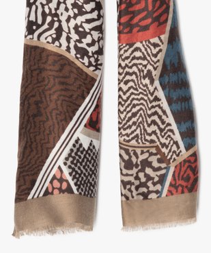 Foulard femme multicolore avec motifs abstraits vue2 - Nikesneakers (ACCESS) - Nikesneakers