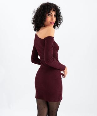 Robe à manches longues avec encolure asymétrique femme vue1 - GEMO(FEMME PAP) - GEMO