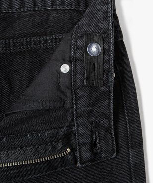 Jean fille coupe Regular taille haute avec bas effiloché vue3 - GEMO 4G FILLE - GEMO