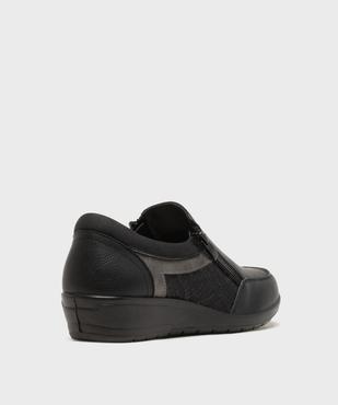 Derbies zippées à talon compensé femme - g'flex vue4 - G'FLEX - GEMO