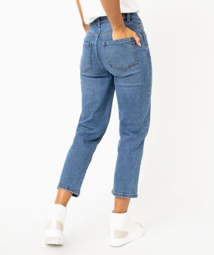 Jean cropped coupe straight taille haute stretch femme vue3 - GEMO 4G FEMME - GEMO