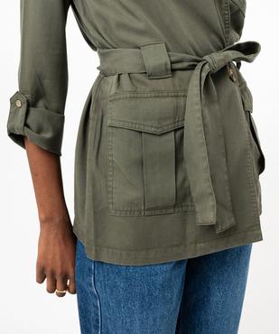 Veste saharienne en Lyocell femme vue7 - GEMO 4G FEMME - GEMO