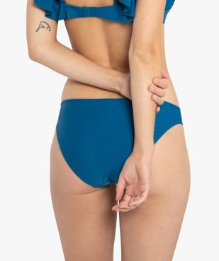 Bas de maillot de bain femme uni forme slip vue2 - GEMO (PLAGE) - GEMO