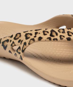 Tongs Flip à motif léopard femme - Crocs vue6 - CROCS - GEMO