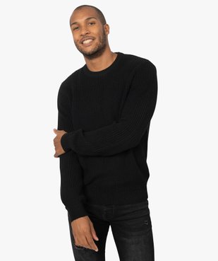 Pull homme en grosse maille à col rond vue1 - GEMO (HOMME) - GEMO