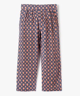 Pantalon fille large et fluide à motifs vue1 - GEMO (ENFANT) - GEMO