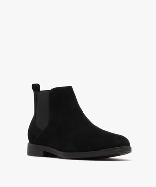 Boots homme Chelsea en suédine avec bout amande vue3 - MARIO BALDANO - GEMO