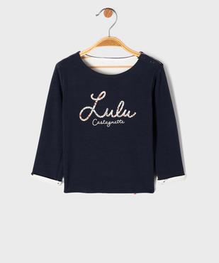 Tee-shirt manches longues réversible bébé fille - LuluCastagnette vue2 - LULU CASTAGNETTE GEMO FOR GOOD - GEMO