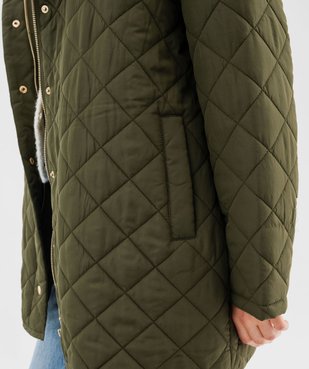 Manteau matelassé à capuche chaude femme vue3 - GEMO 4G FEMME - GEMO