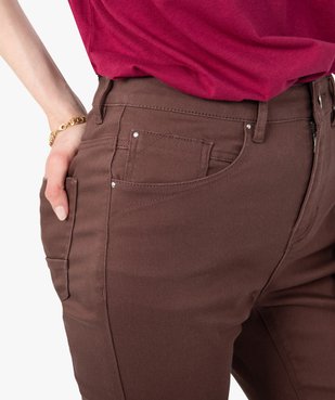 Pantalon femme en coton stretch coupe Regular vue2 - GEMO(FEMME PAP) - GEMO