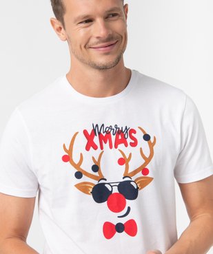 Tee-shirt homme avec motif renne spécial Noël vue2 - GEMO (HOMME) - GEMO