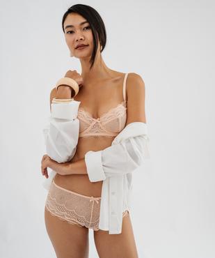 Shorty en dentelle et tulle femme (lot de 2) vue7 - GEMO(HOMWR FEM) - GEMO