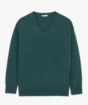 Pull femme à col V en maille ultra douce vue4 - GEMO (MAILLE) - GEMO