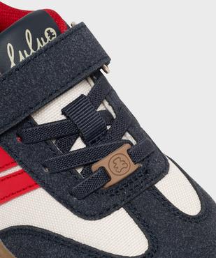 Baskets tricolores avec fermeture scratch garçon - LuluCastagnette vue6 - LULUCASTAGNETTE - GEMO