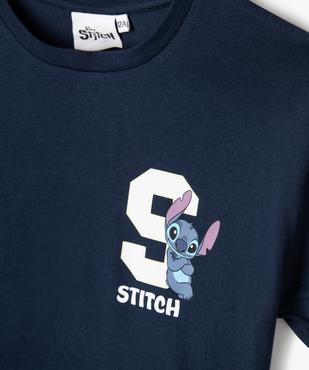 Tee-shirt court à manches courtes motif Stitch fille - Disney vue2 - LILO & STITCH - GEMO