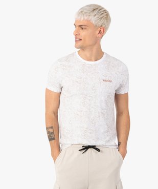 Tee-shirt homme à manches courtes et motif all over vue1 - GEMO (HOMME) - GEMO