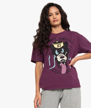 Tee-shirt femme ample à manches courtes et motif XXL - CAMPS vue1 - CAMPS UNITED - GEMO