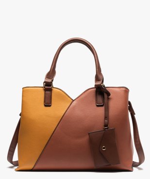 Sac à main femme grand format bicolore vue1 - GEMO (ACCESS) - GEMO
