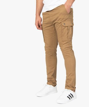 Pantalon homme avec poches à rabat sur les cuisses vue2 - GEMO (HOMME) - GEMO