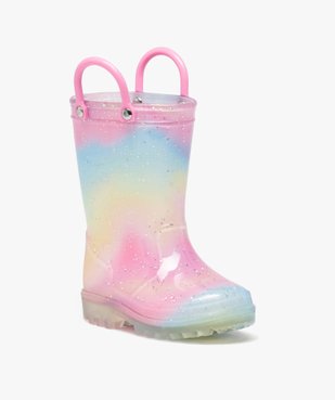 Bottes de pluie bébé fille à paillettes avec anses vue3 - LOVELY WINGS - GEMO