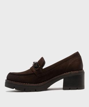 Mocassins avec bijou métallique sur semelle crantée femme - Valentina Baldano vue3 - VALENTINA BALDA - GEMO