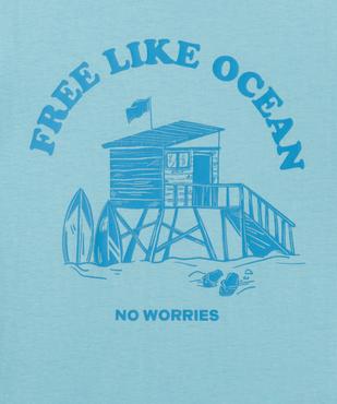 Tee-shirt manches courtes en jersey de coton imprimé estival garçon vue2 - GEMO 4G GARCON - GEMO