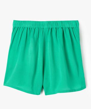 Short ample en viscose froissée fille vue3 - GEMO 4G FILLE - GEMO