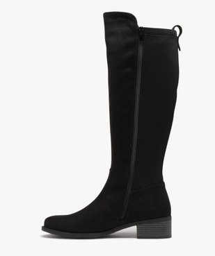 Bottes femme unies à tige souple et élastique vue3 - GEMO (CASUAL) - GEMO