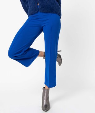 Pantalon femme en toile coupe large vue2 - GEMO(FEMME PAP) - GEMO