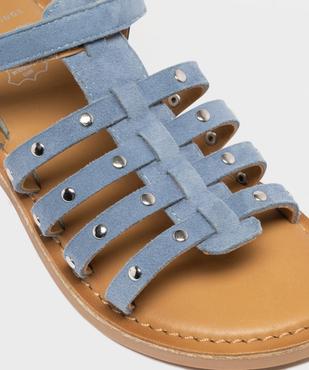 Sandales en cuir spartiates à brides cloutées fille - Lovely Wings vue6 - LOVELY WINGS GEMO FOR GOOD - GEMO