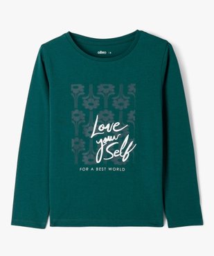 Tee-shirt à manches longues avec motif fille vue1 - GEMO (ENFANT) - GEMO