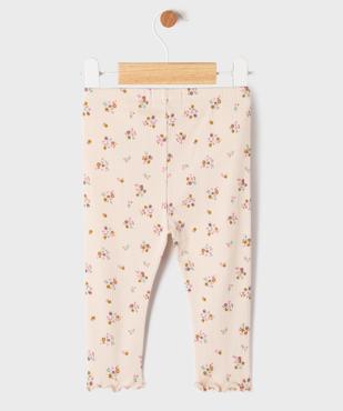Legging en maille côtelée et finitions froncées bébé fille vue3 - GEMO 4G BEBE - GEMO