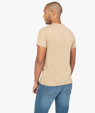 Tee-shirt homme à manches courtes avec finitions roulottées vue3 - GEMO (HOMME) - GEMO
