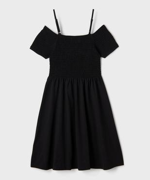 Robe courte à fines bretelles et buste smocké fille vue3 - GEMO 4G FILLE - GEMO