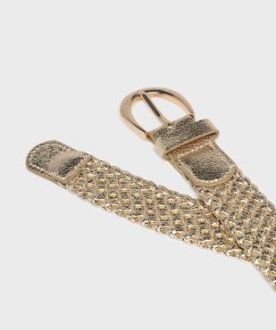 Ceinture tressée en matière métallisée femme vue2 - GEMO (ACCESS) - GEMO