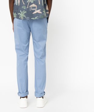 Pantalon chino en coton stretch uni homme vue3 - 1E PRIX BY GEMO - GEMO