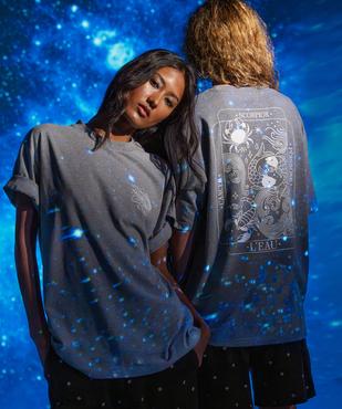 Tee-shirt manches courtes imprimé devant et dos mixte vue1 - GEMO 4G FEMME - GEMO