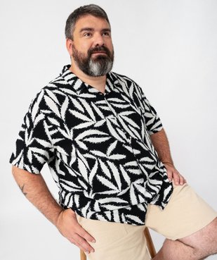 Chemise manches courtes et col cubain en coton imprimé homme vue6 - GEMO (HOMME) - GEMO