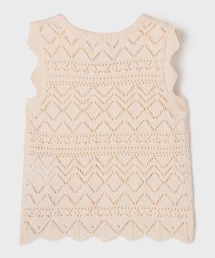 Débardeur en maille ajourée fille - LuluCastagnette vue4 - LULUCASTAGNETTE - GEMO