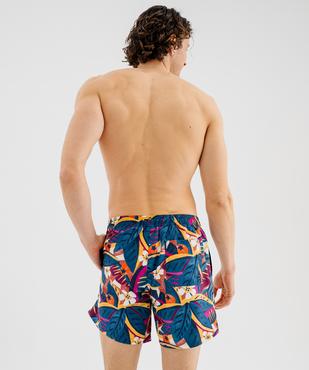 Short de bain à motifs exotiques avec taille élastique homme vue2 - GEMO 4G HOMME - GEMO