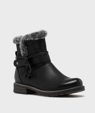 Boots fourrées avec brides cheville femme - Emilia Rosa vue2 - EMILIA ROSA - GEMO