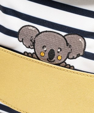 Sac à dos à rayures avec motif koala garçon vue4 - GEMO(BEBE DEBT) - GEMO