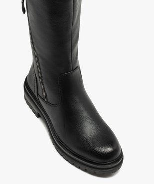Bottes esprit biker à semelle crantée femme vue5 - GEMO (CASUAL) - GEMO