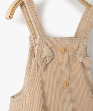 Robe bébé fille à bretelles en velours côtelé vue2 - GEMO(BEBE DEBT) - GEMO