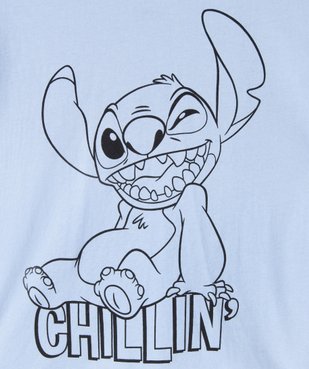 Tee-shirt fille coupe crop top motif Stitch - Disney vue2 - LILO & STITCH - GEMO