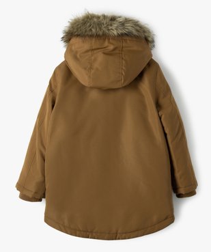Parka garçon déperlante et multipoche à doublure chaude coloris uni vue6 - GEMO (ENFANT) - GEMO
