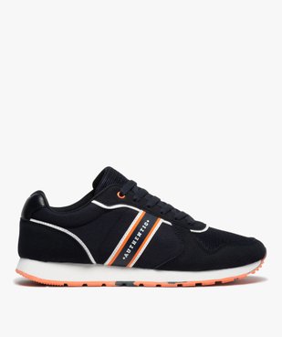 Baskets homme multi-matières à semelle contrastante vue1 - GEMO (CASUAL) - GEMO