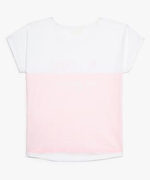 Tee-shirt fille loose imprimé à manches courtes vue2 - GEMO (JUNIOR) - GEMO