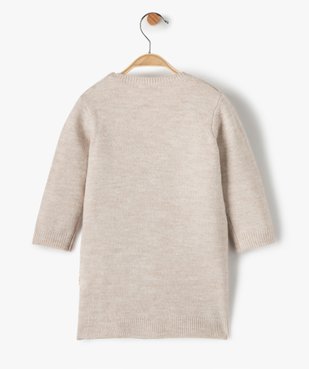 Robe bébé fille en maille avec motif peluche vue3 - GEMO(BEBE DEBT) - GEMO