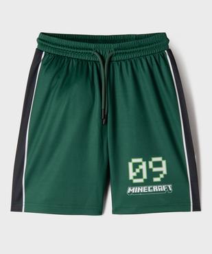 Bermuda de sport imprimé garçon - Minecraft vue2 - MINECRAFT - GEMO